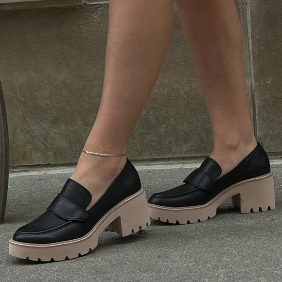 Dolce Vita Women's Halona Lug-Sole Platform Loafers Black Size 7.5 - Picture 11 of 11